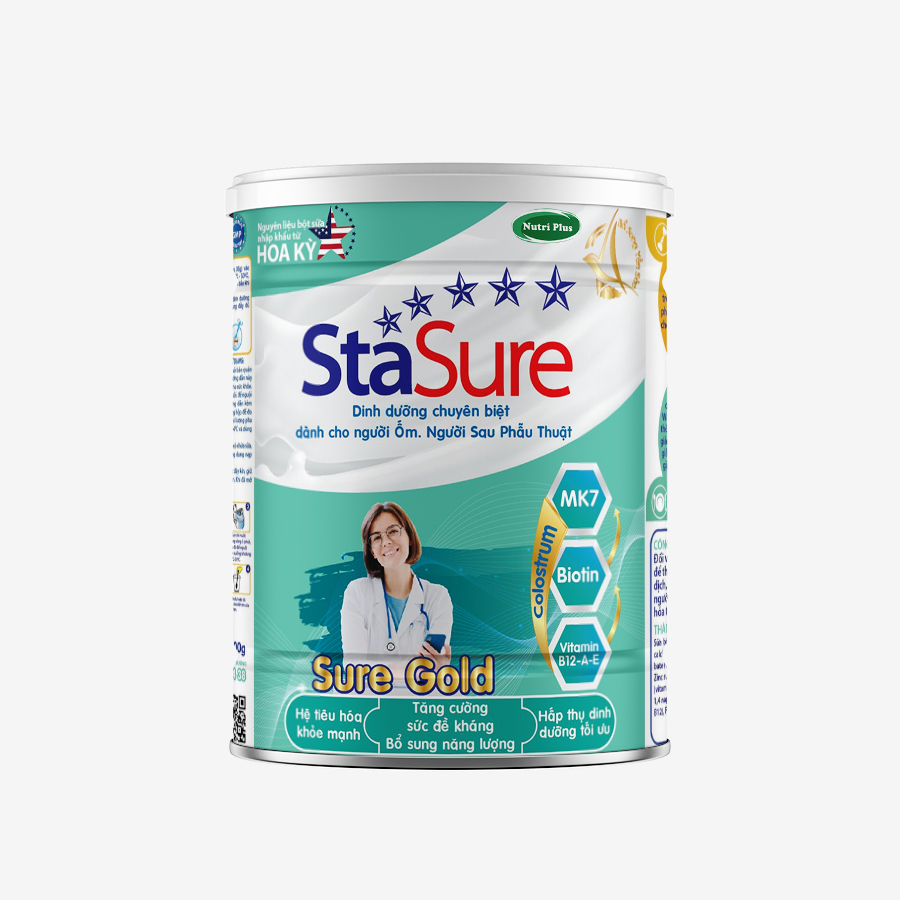 Sữa Bột SURE GOLD Stasure Dành cho người ốm - người sau phẩu thuật (900g)