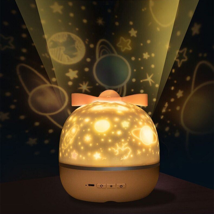 Đèn ngủ, đèn trang trí chiếu nghìn sao xoay 360 độ siêu đẹp ( TẶNG KÈM 04 MÓC DÁN TƯỜNG 3D CHỊU LỰC HÌNH NGẪU NHIÊN )