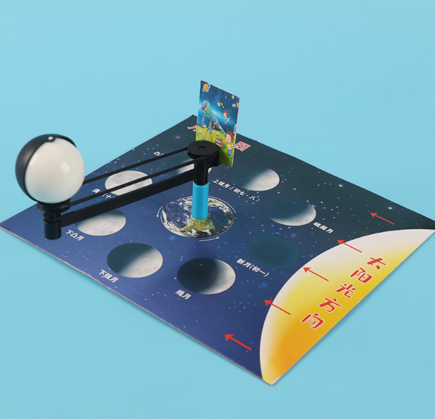 Đồ chơi khoa học Stem gỗ an toàn với trẻ,bộ đồ chơi lắp ráp giúp bé hiểu về chu kỳ mặt trăng