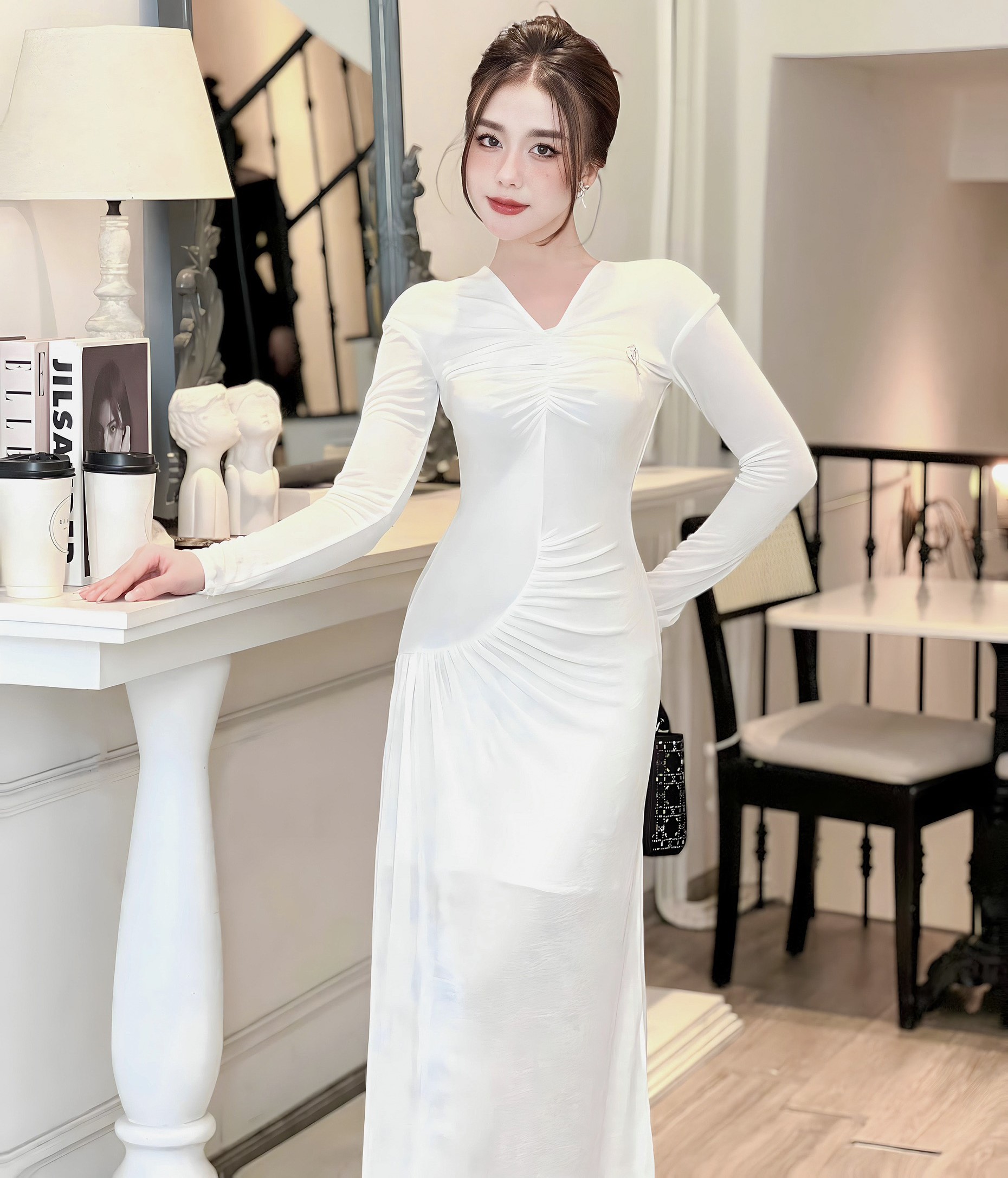 Đầm Thiết Kế MAY I71 Chất Liệu Co Giãn Tôn Dáng 3 Vòng - Đầm Dự Tiệc Sang Trọng Chuẩn MAY