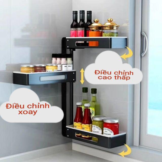 Kệ xoay cao cấp nhôm sơn tĩnh điện cao cấp 3 tầng