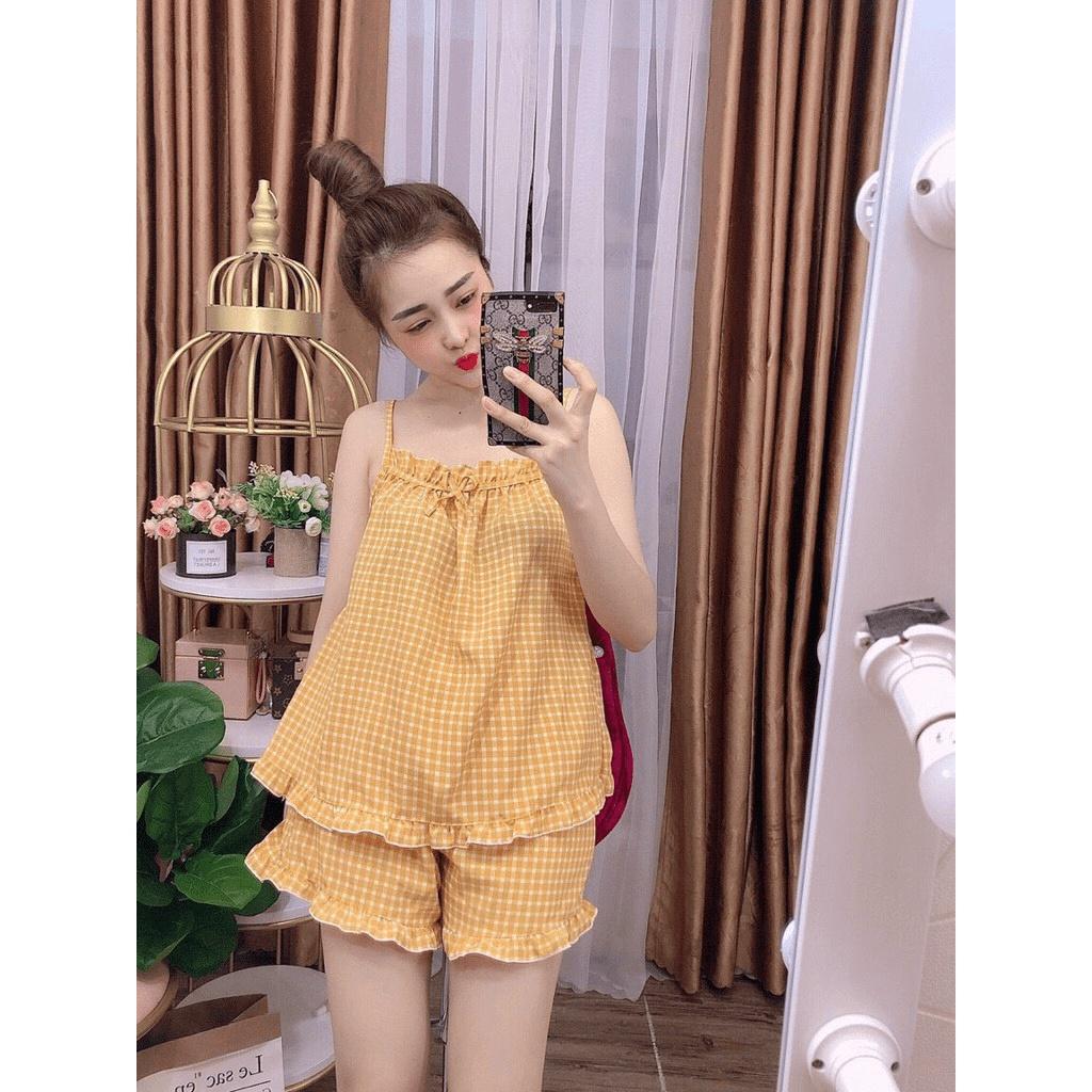 Set bộ tiểu thư mặc nhà Satin ngắn đẹp