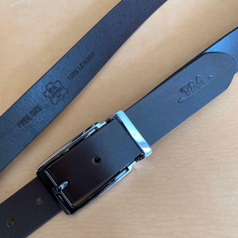 Thắt Lưng Nam da bò Nguyên Tấm Khóa Kim kẹp Tầng Dây Nịt nam bản nhỏ 3.5cm TM30-CA SAU TUAN MINH bảo hành hai năm