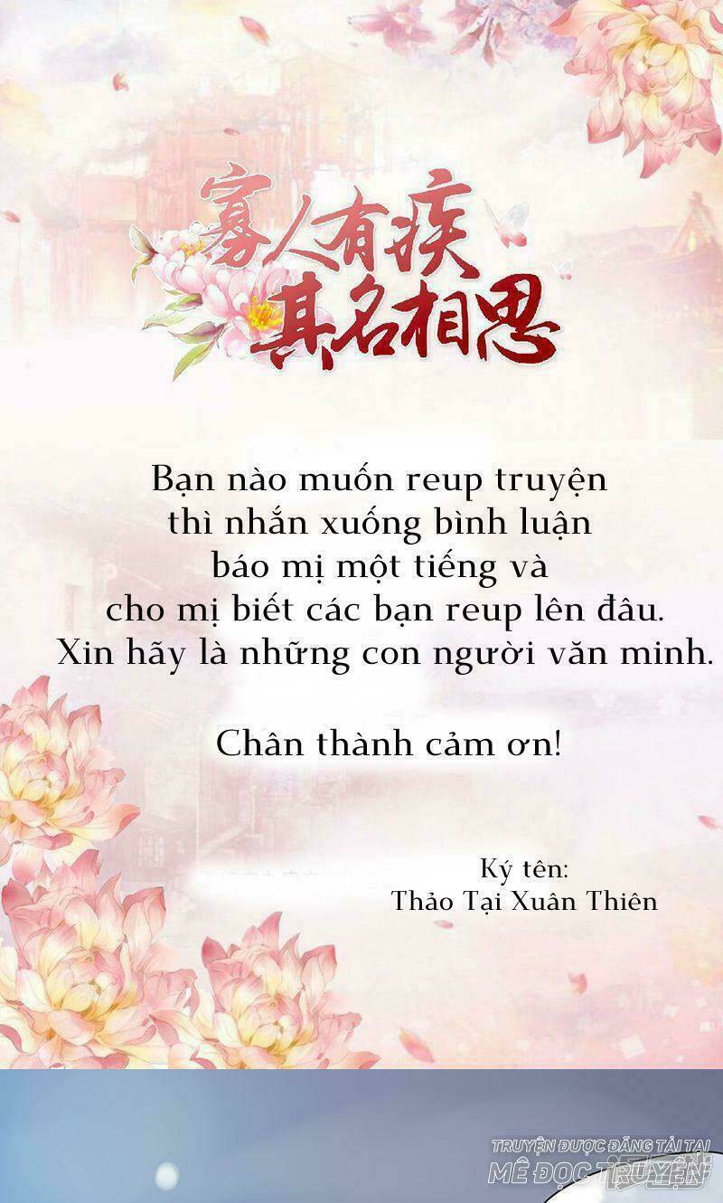 quả nhân có bệnh tên là tương tư chapter 6 1