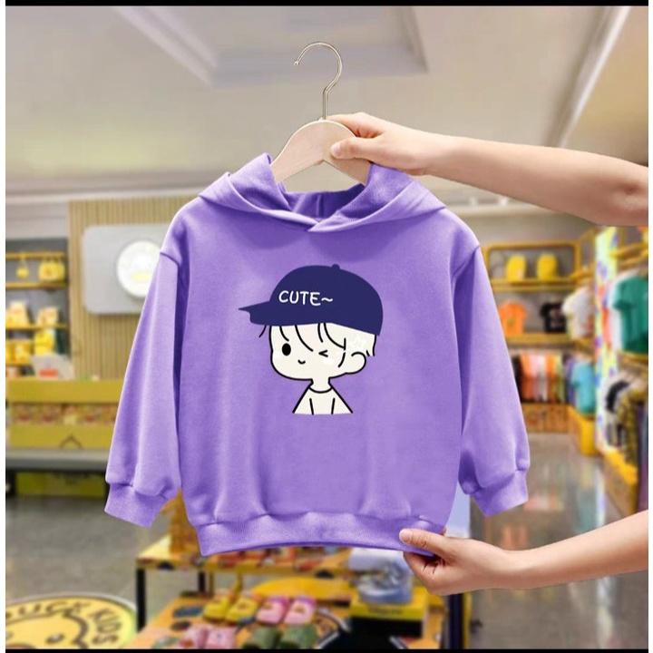 Áo hoodie bé trai đội mũ cute cho bé trai từ 9 đến 33kg , chất nỉ bông siêu xinh