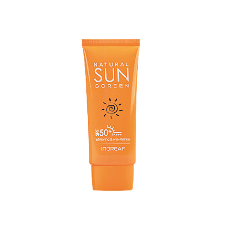 Kem chống nắng dưỡng trắng da BEBECO  Hàn Quốc INOREAF NATURAL SUN SCREEN SPF50+ PA+++