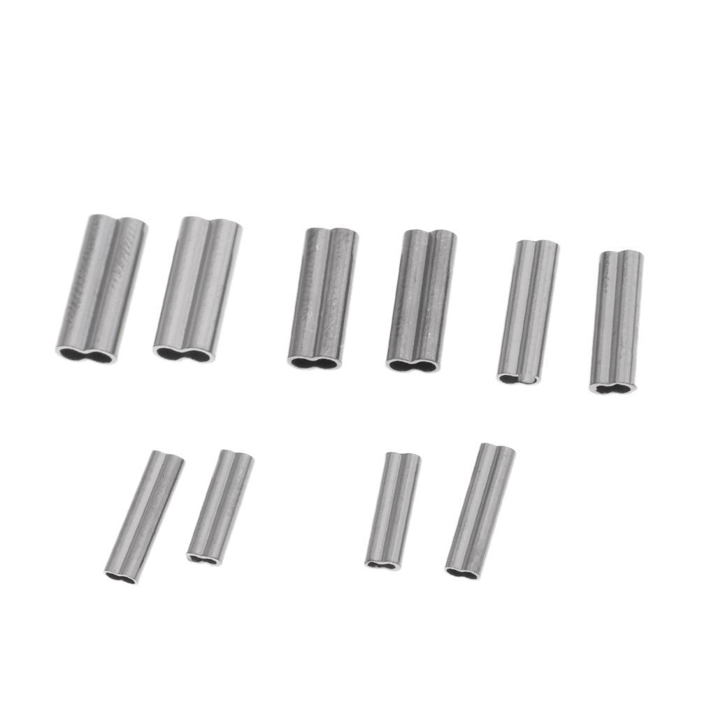 300pcs Double Barrel Crimp Sleeves Fishing Line Tube Connectors for Rigs Made of High Quality Copper Material Durable to use