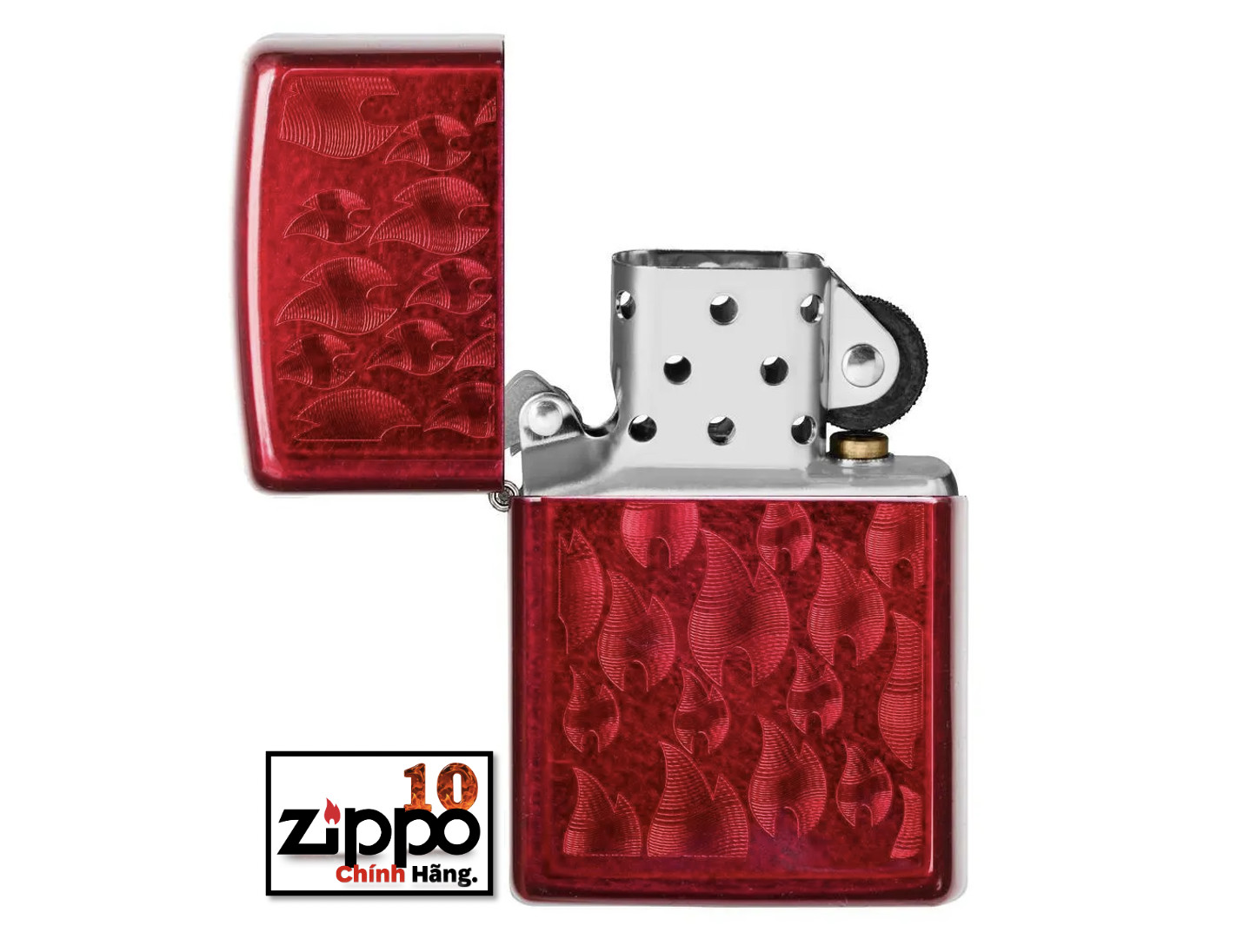 Bật lửa ZIPPO 29824 Iced Zippo Flame Design - Chính hãng 100%