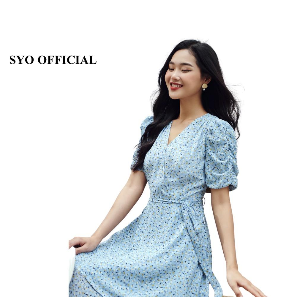Đầm xòe 2 tầng cổ chéo SYO D4007-21