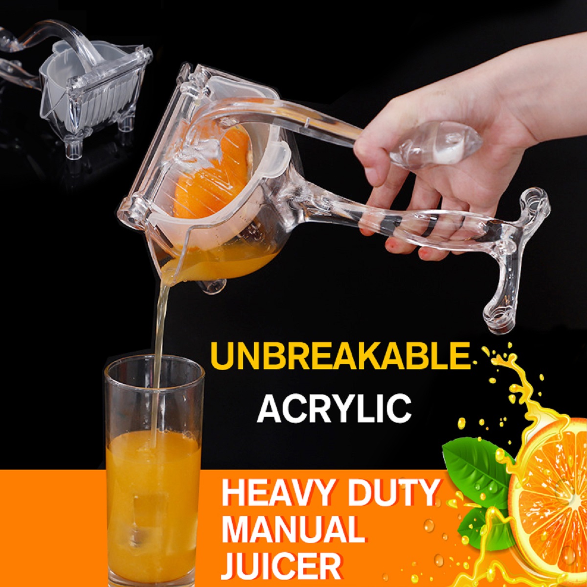 Manual Juicer Hand Lemon Orange Juice Press Squeezer Fruit Juicer Extractor E 