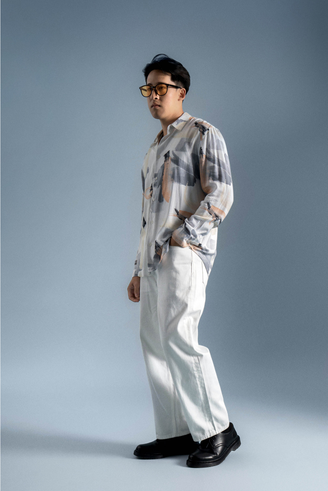 Quần Jean Nam ROUTINE Ống Suông Trơn Form Straight Crop - 10S23DPA018 | LASTORE MENSWEAR