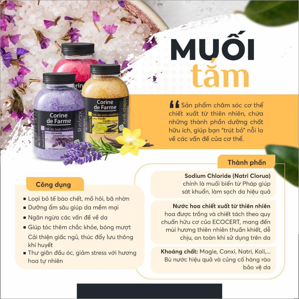 Muối tắm Tẩy Da Chết Corine De Farm 100G