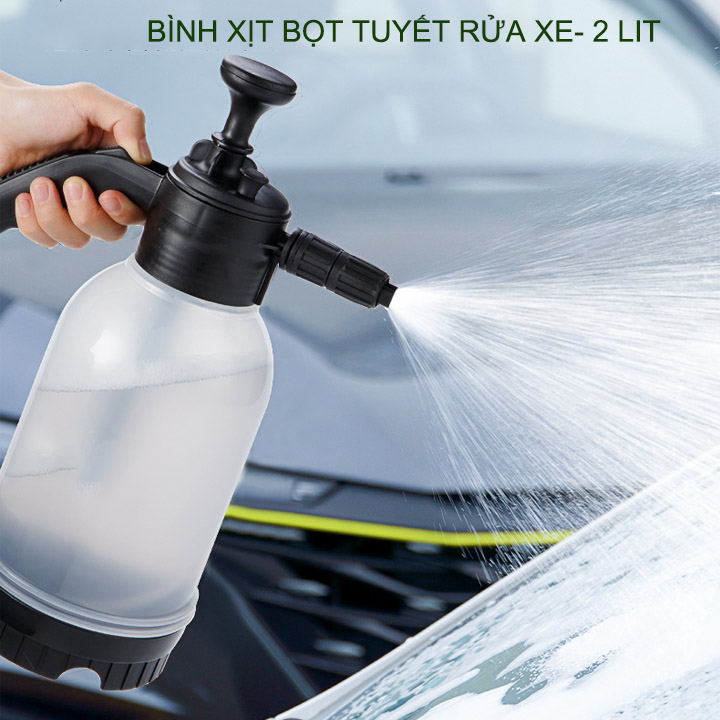Bình xịt bọt tuyết rửa xe, kính, tưới cây đa năng, dung tích 2 lít