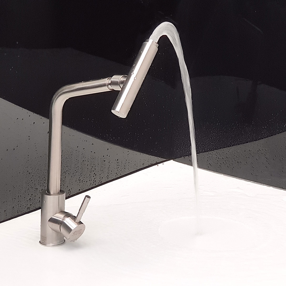 Vòi rửa chén nóng lạnh Inox SUS 304 nguyên khối đầu vòi xoay 360 độ Eurolife EL-T031