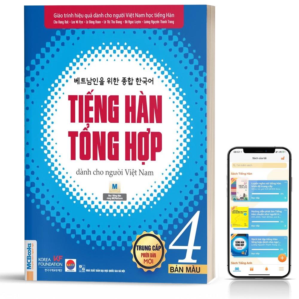 Sách - Tiếng Hàn Tổng Hợp Dành Cho Người Việt Nam Trung Cấp 4 - Phiên Bản Mới 2020, Kèm App Học Online