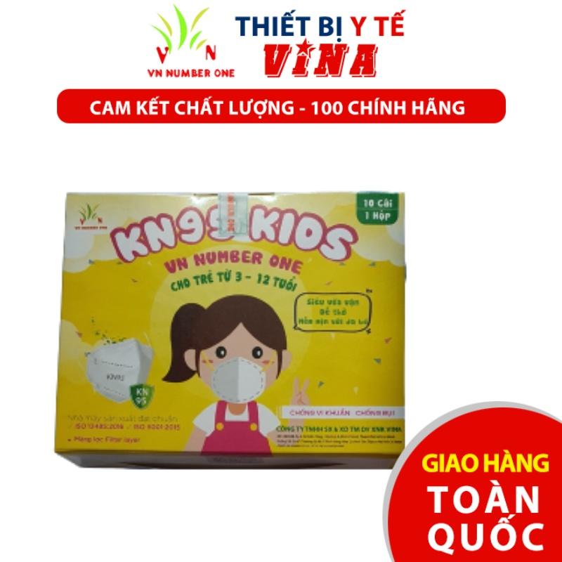 Khẩu Trang Y Tế VN95 Trẻ Em VN NUMBER ONE Combo 5 Hộp (Hộp 10 Cái), Sản phẩm đạt chứng nhận CE Châu Âu