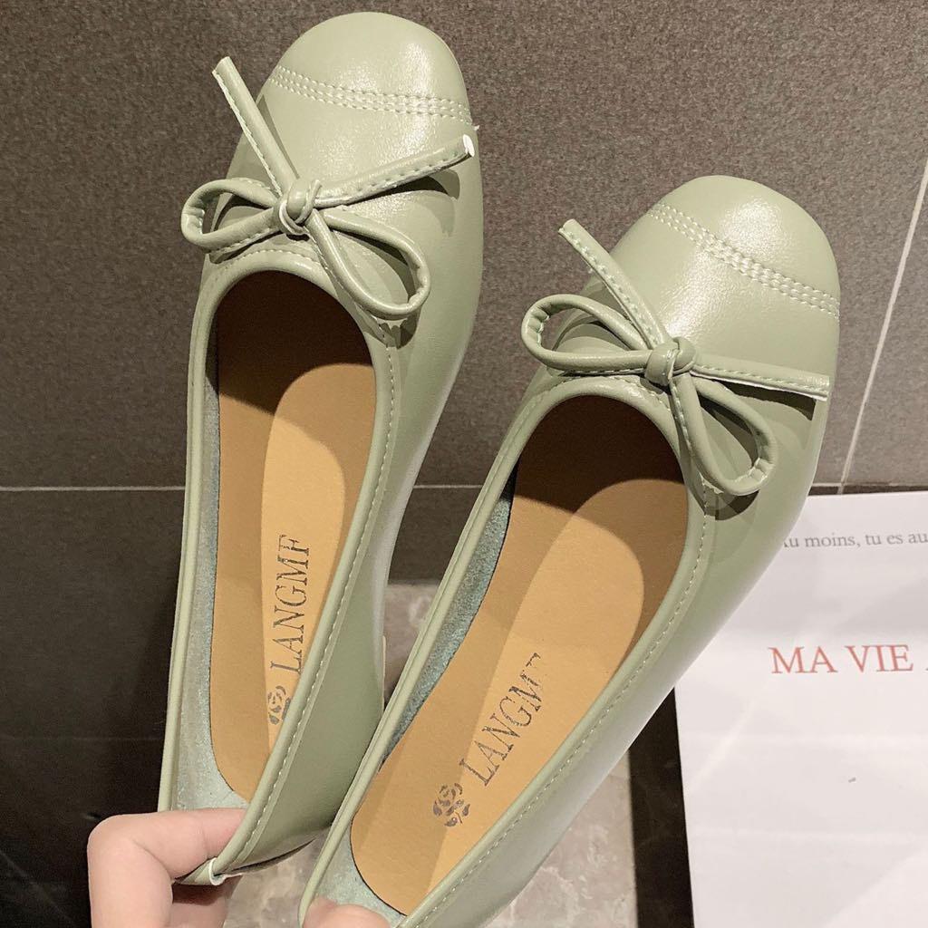 Giày Búp BêNơ Xinh Nữ Đẹp Bao Êm, Bao Mềm Với Nhiều Màu : Xanh, Be, Vàng, Hồng Size 35,38,39,40