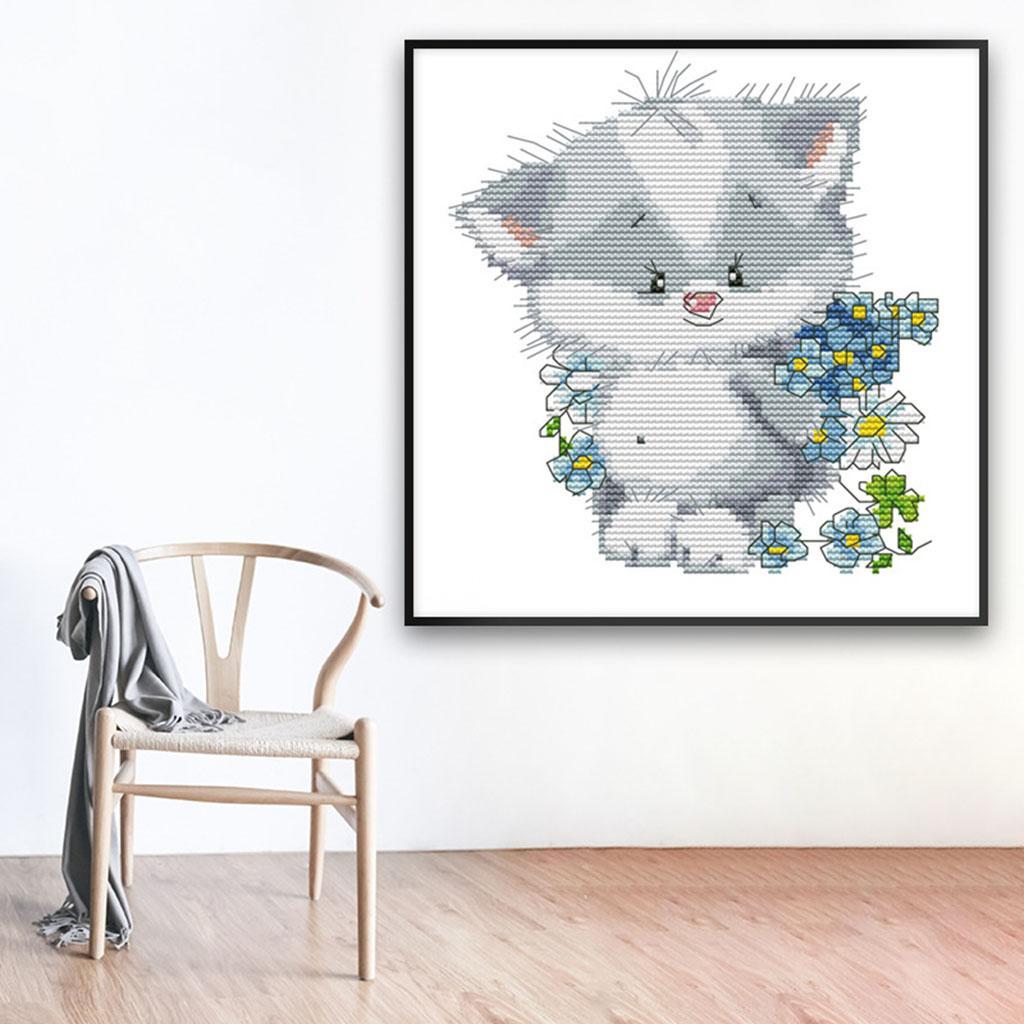 Stamped Cross Stitch Kits Embroidery Work for Adults