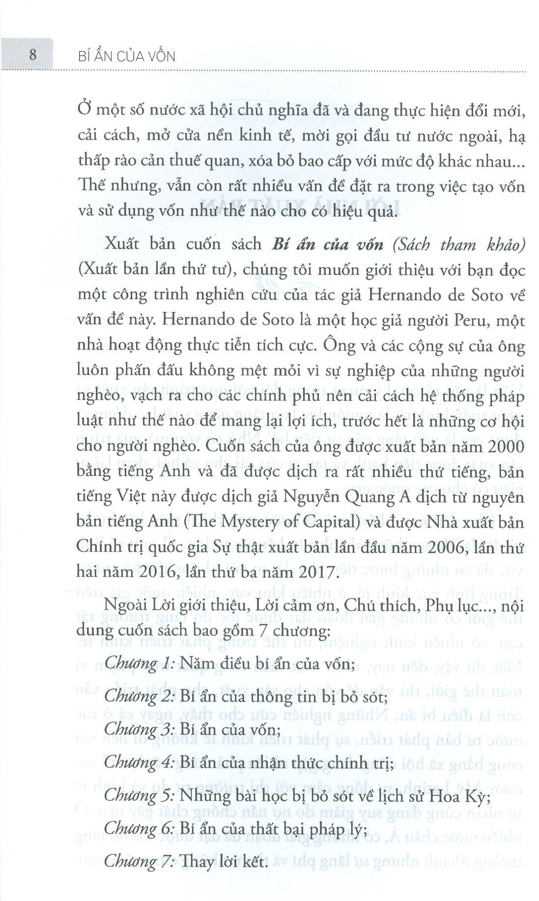 BÍ ẨN CỦA VỐN - Vì Sao Chủ Nghĩa Tư Bản Thành Công Ở Phương Tây Và Thất Bại Ở Mọi Nơi Khác (Xuất bản lần thứ tư)