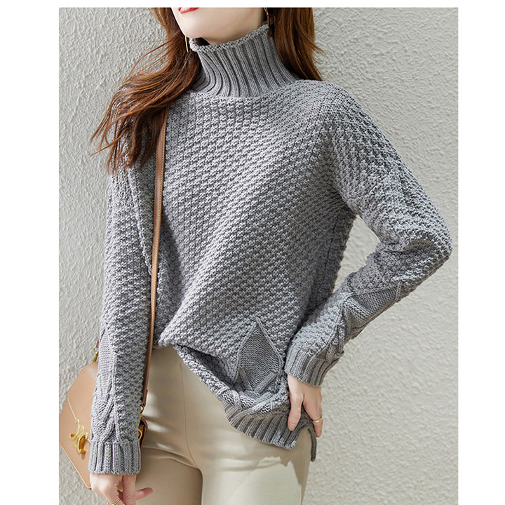 Áo len nữ cao cổ len rết to ong dày dặn, thích hợp mùa đông, thời trang thương hiệu chính hãng ArcticHunter