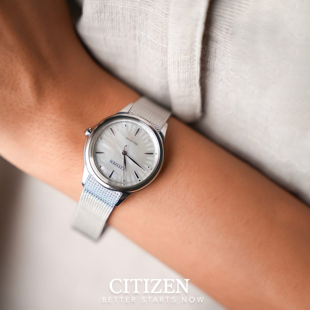 Đồng Hồ Nữ Citizen Eco-Drive Dây Thép Không Gỉ EM1150-86D - Mặt Xà Cừ (Sapphire)