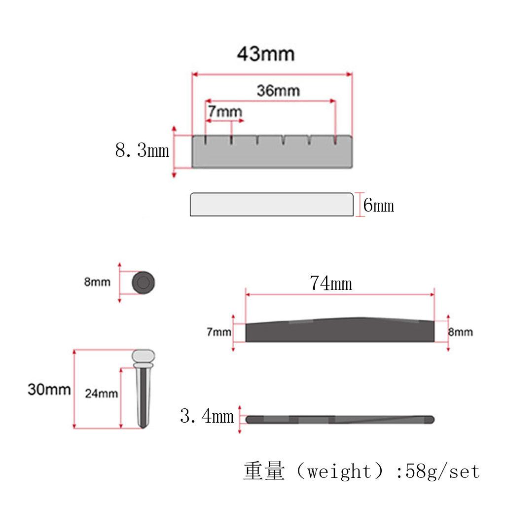 6 Chiếc Chân Cầu Bằng đồng Vàng Với Bộ đai ốc Yên Cho Guitar Acoustic
