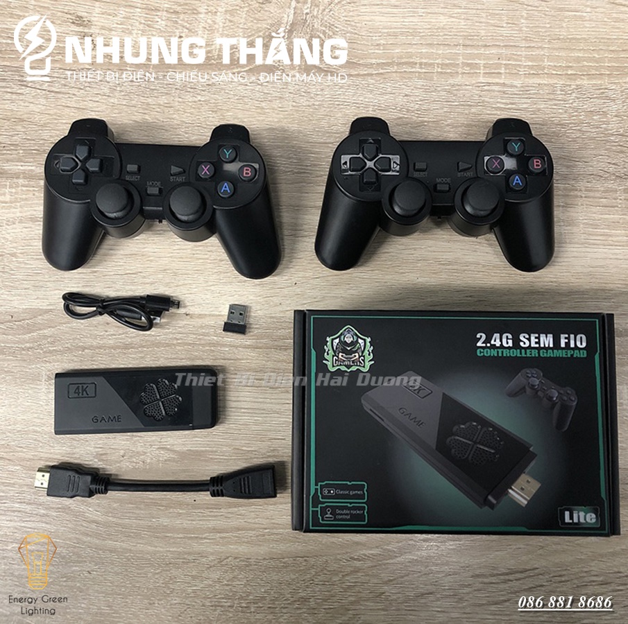 Máy Chơi Game Stick 4K MG-F10 - Kết Nối Không Dây WIFI 2.4G - HDMI TV 13000 Trò Chơi - Thẻ Nhớ 64gb - CÓ VIDEO