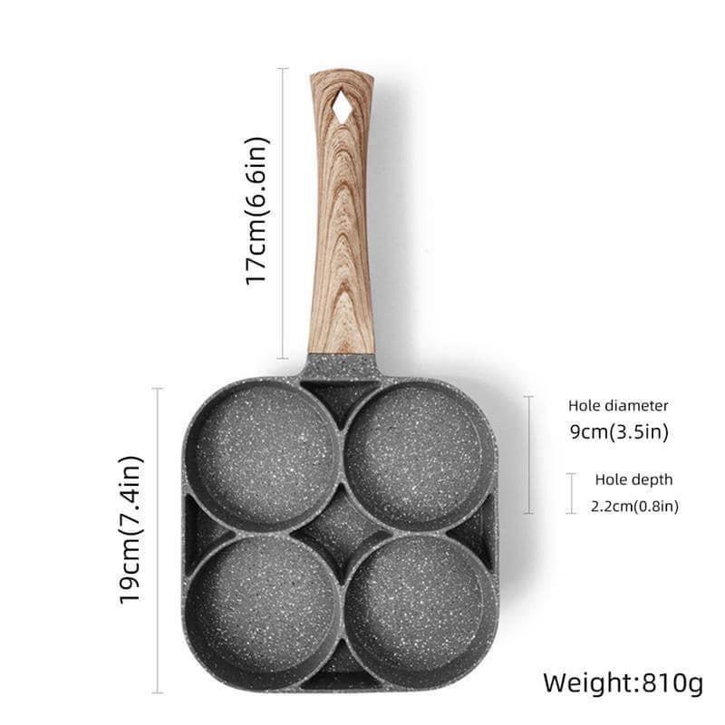 Chảo đá chống dính chia 3- 4 ngăn chiên rán đa năng tiện dụng DÙNG MỌI LOẠI BẾP (GA VÀ TỪ