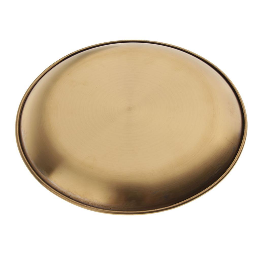 3 Pieces Stainless Steel Dessert Fruit Appetizer Dinner Plate Dish 9" in Dia