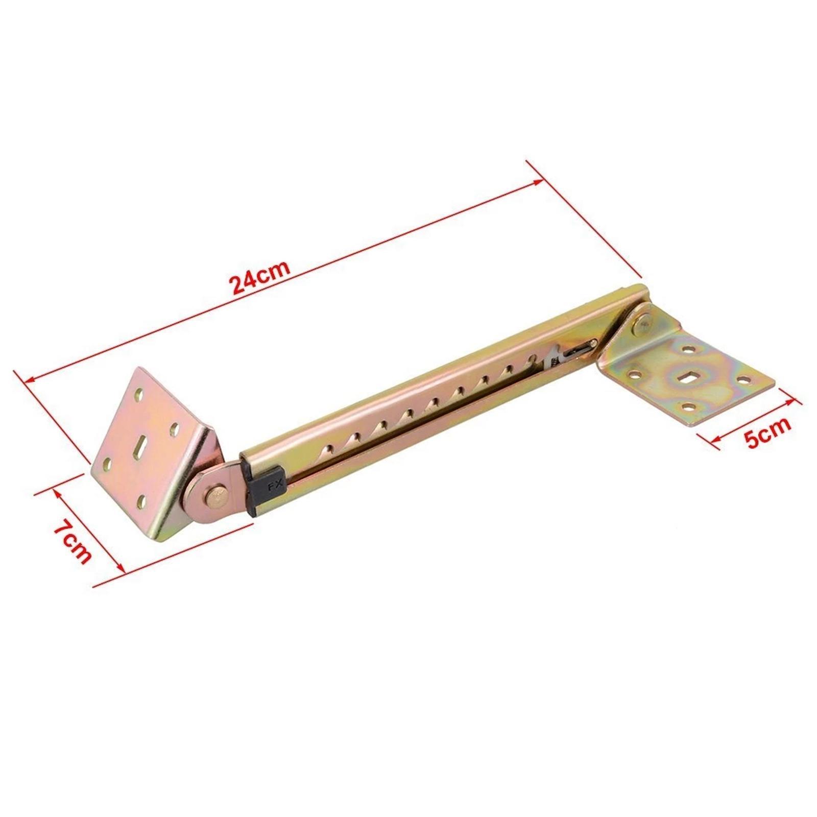 10 Gear Angle Lifting Rod Desk Hinge Adjustable, with Bracket Hardware for Cabinet
