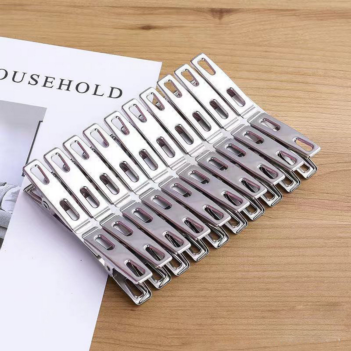 Set 20 Kẹp Quần Áo Tất Vớ Inox Tiện Dụng Cho Gia Đình
