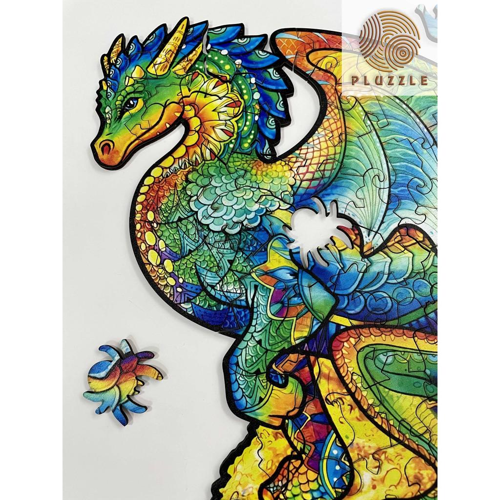 PLUZZLE Bộ xếp hình gỗ thông minh puzzle đồ chơi ghép hình – Con Rồng - PZ006