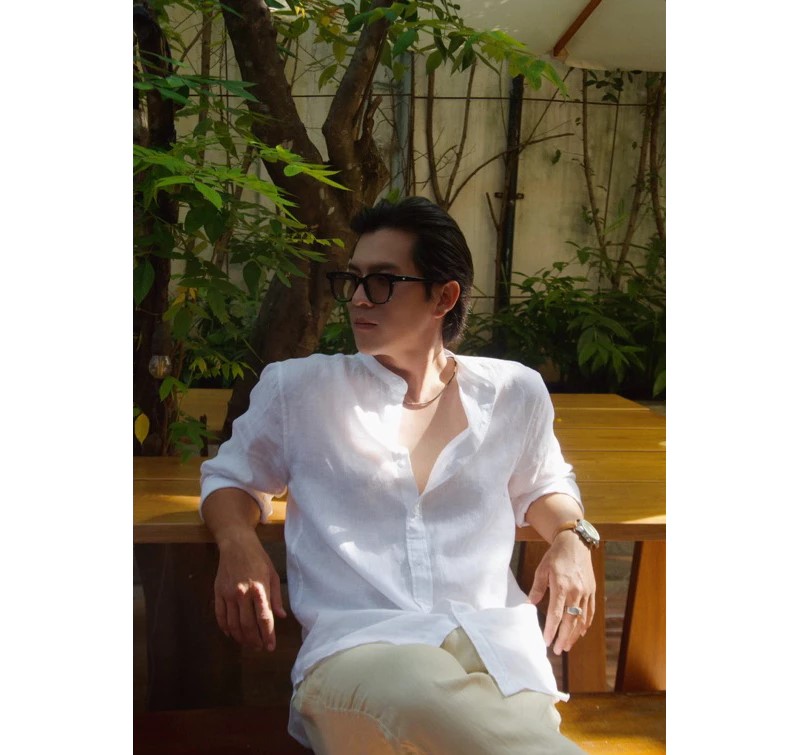 Áo sơ mi trơn style Hàn Quốc nhiều màu vải sợi Linen thoáng mát không bai gião