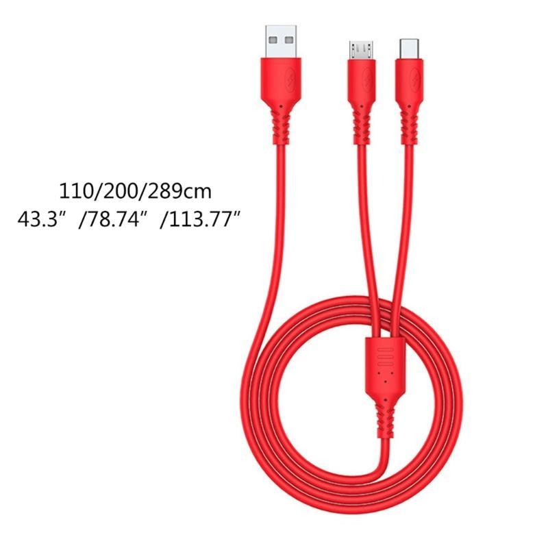 Dây Cáp Sạc Nhanh Hai Đầu Micro USB Type C 3 / 2 / 1M Cho Điện Thoại