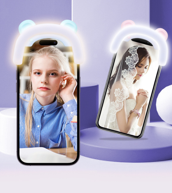 Đèn Led Tai Gấu Hỗ Trợ Chụp Hình Điện Thoại Selfie Đẹp Sắc Nét