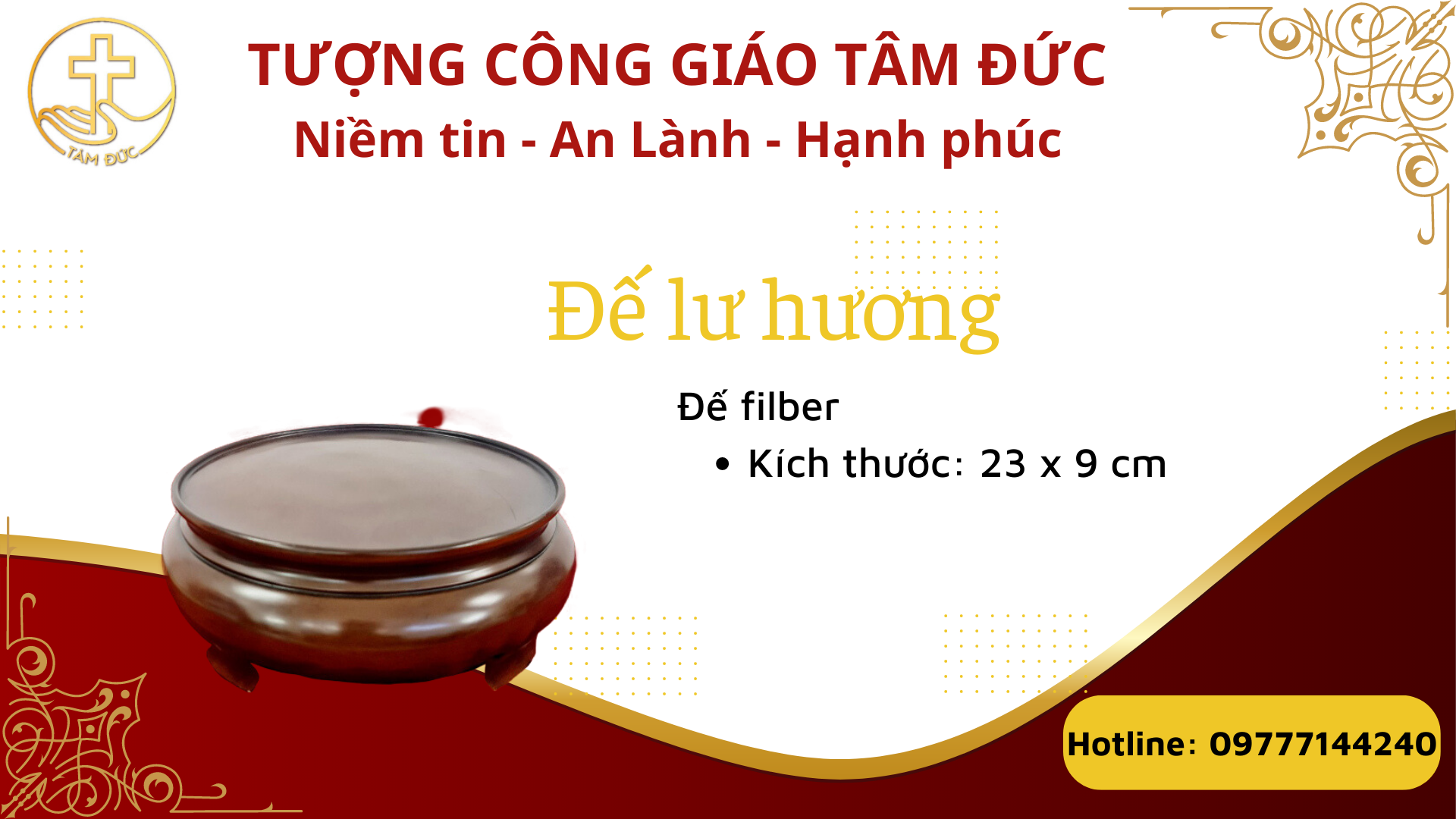 Đế Lư hương - Tượng Công Giáo Tâm Đức