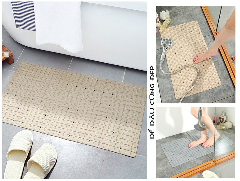 Thảm PVC Lót Sàn Nhà Tắm, chỗ chậu rửa bát nhà bếp Chống Trơn Trượt - loại mới MS11- nhiều màu