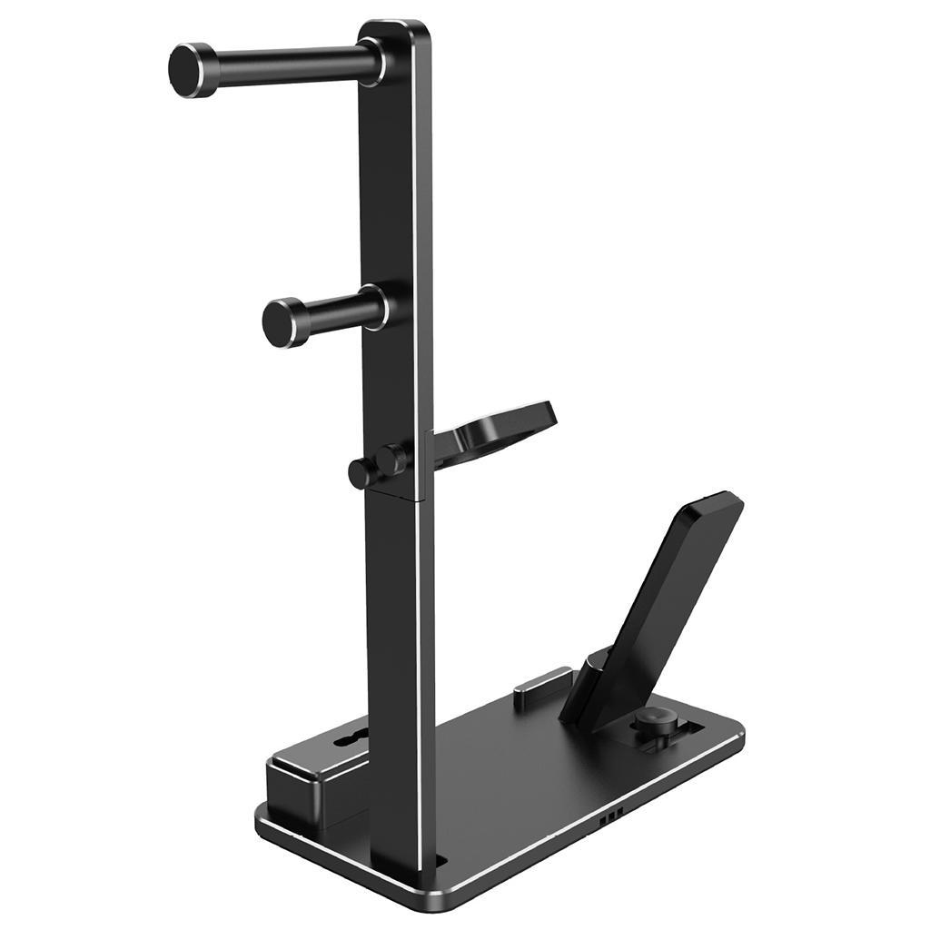 6 In 1 Aluminium Charger Stand Charging Dock for Apple Watch 1/2/3 Black