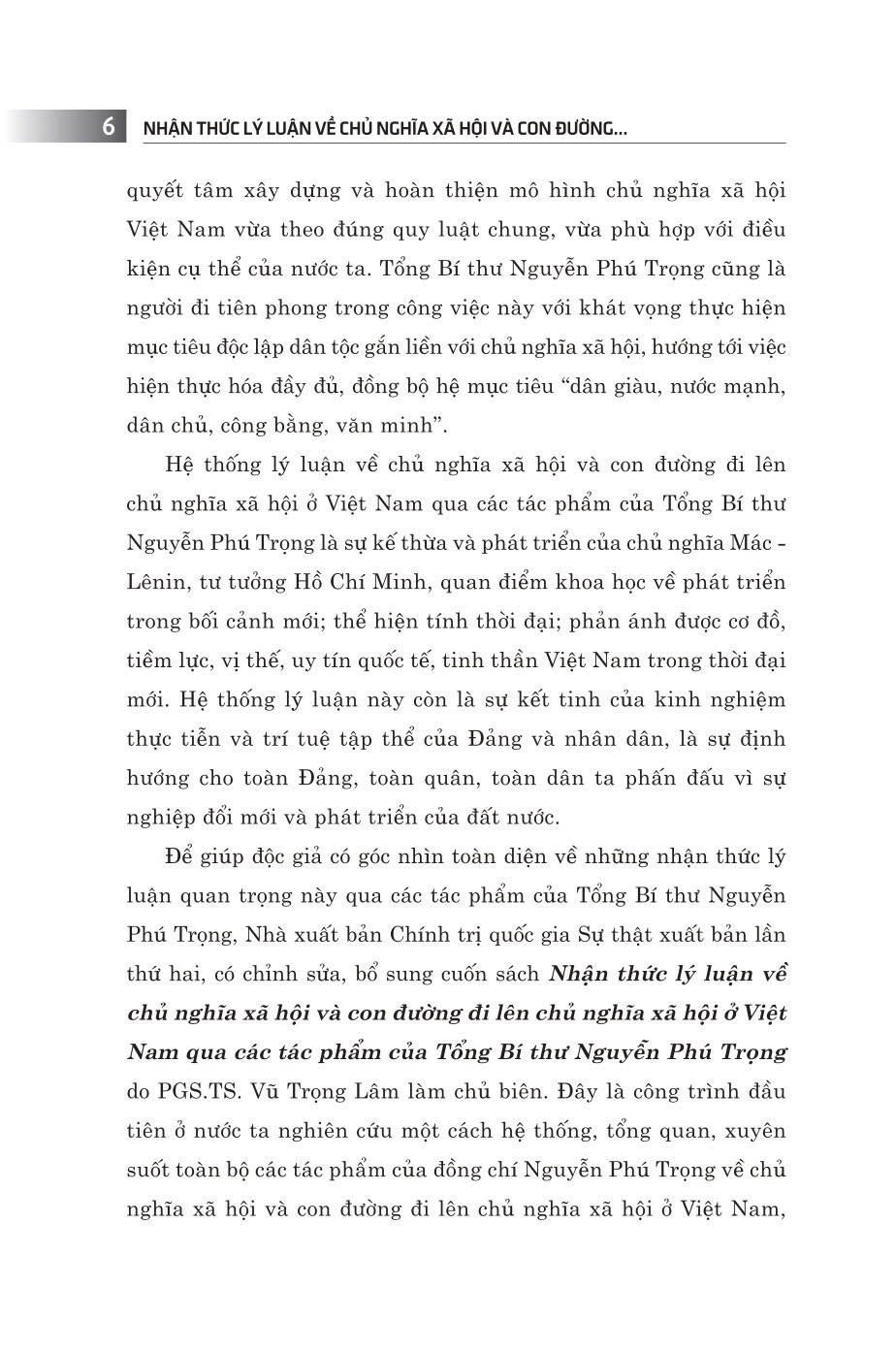 Nhận thức lý luận về chủ nghĩa xã hội và con đường đi lên chủ nghĩa xã hội ở Việt Nam - bản in 2024