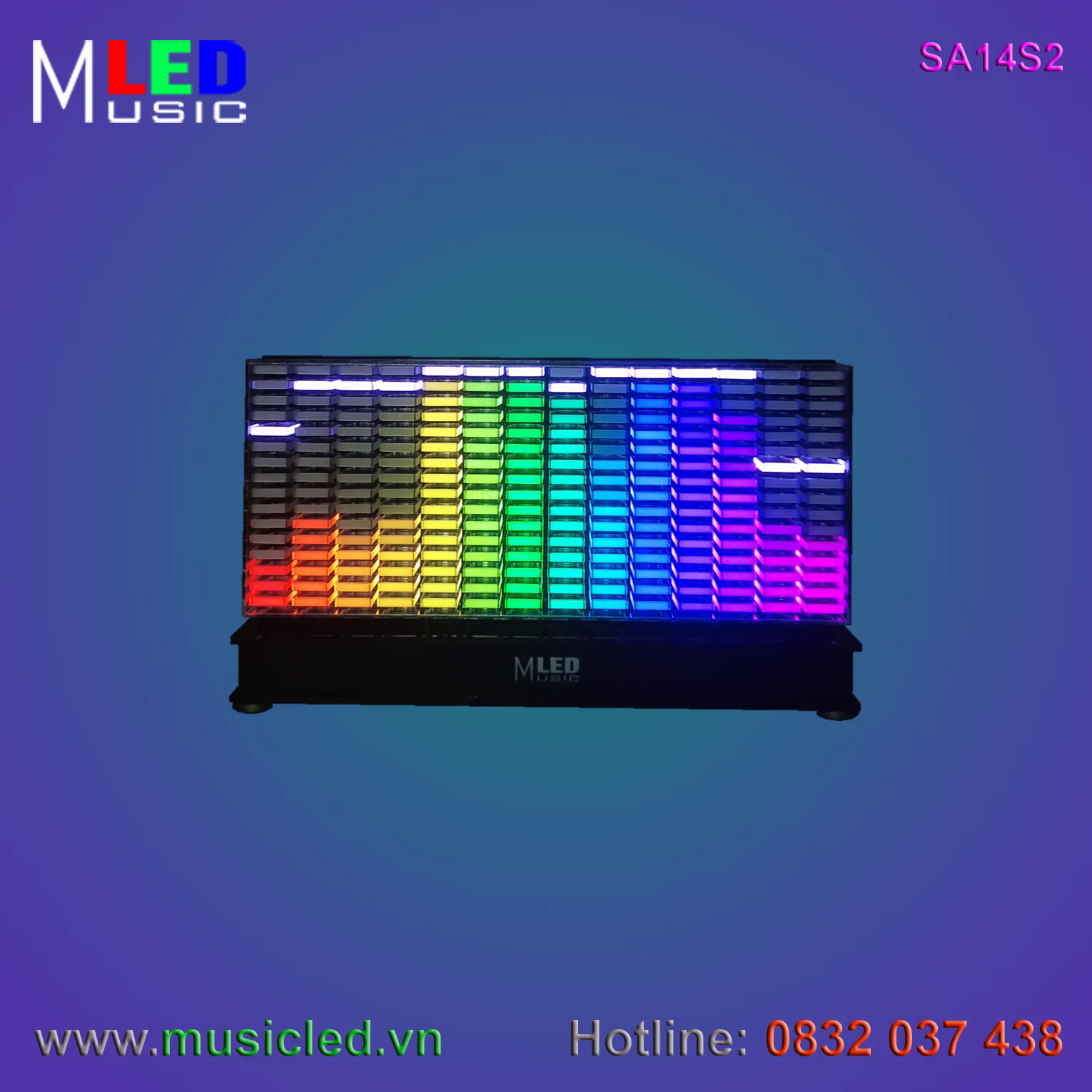 Dàn đèn Music LED nháy theo tần số nhạc 14 cột để bàn