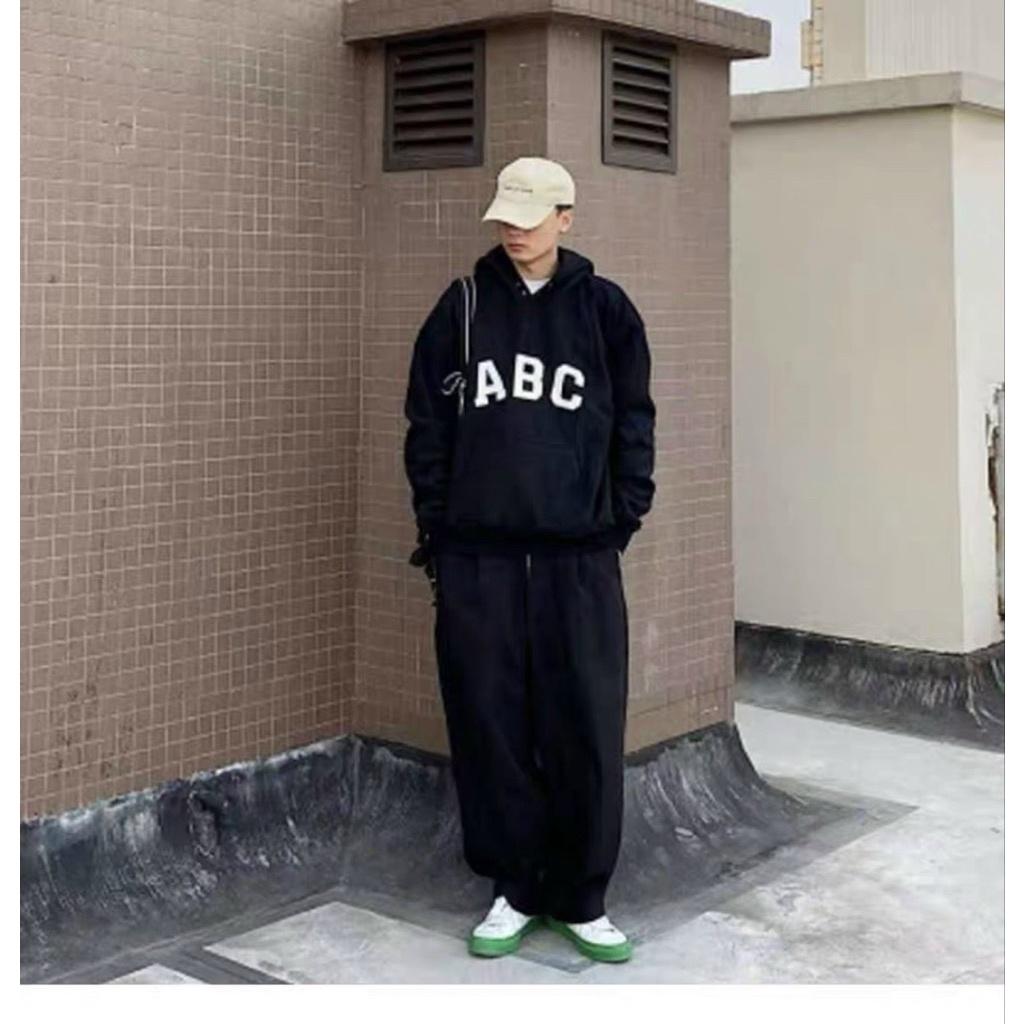 (HCM) ÁO KHOÁC NỈ HODDIES TRÙM ĐẦU - LOGO ABC CỰC HOT , THỜI TRANG UNISEX DÀNH CHO NAM NỮ