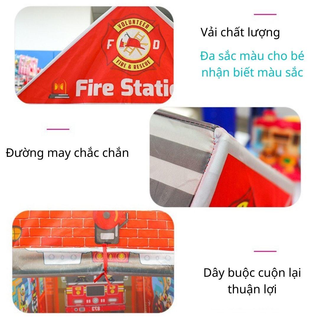 [Siêu sale] Đồ chơi trong nhà Lều kẹo trẻ em, cảnh sát, cứu hỏa, công chúa, siêu thị, khủng long EASYTOY - Lều cứu hỏa 5010D