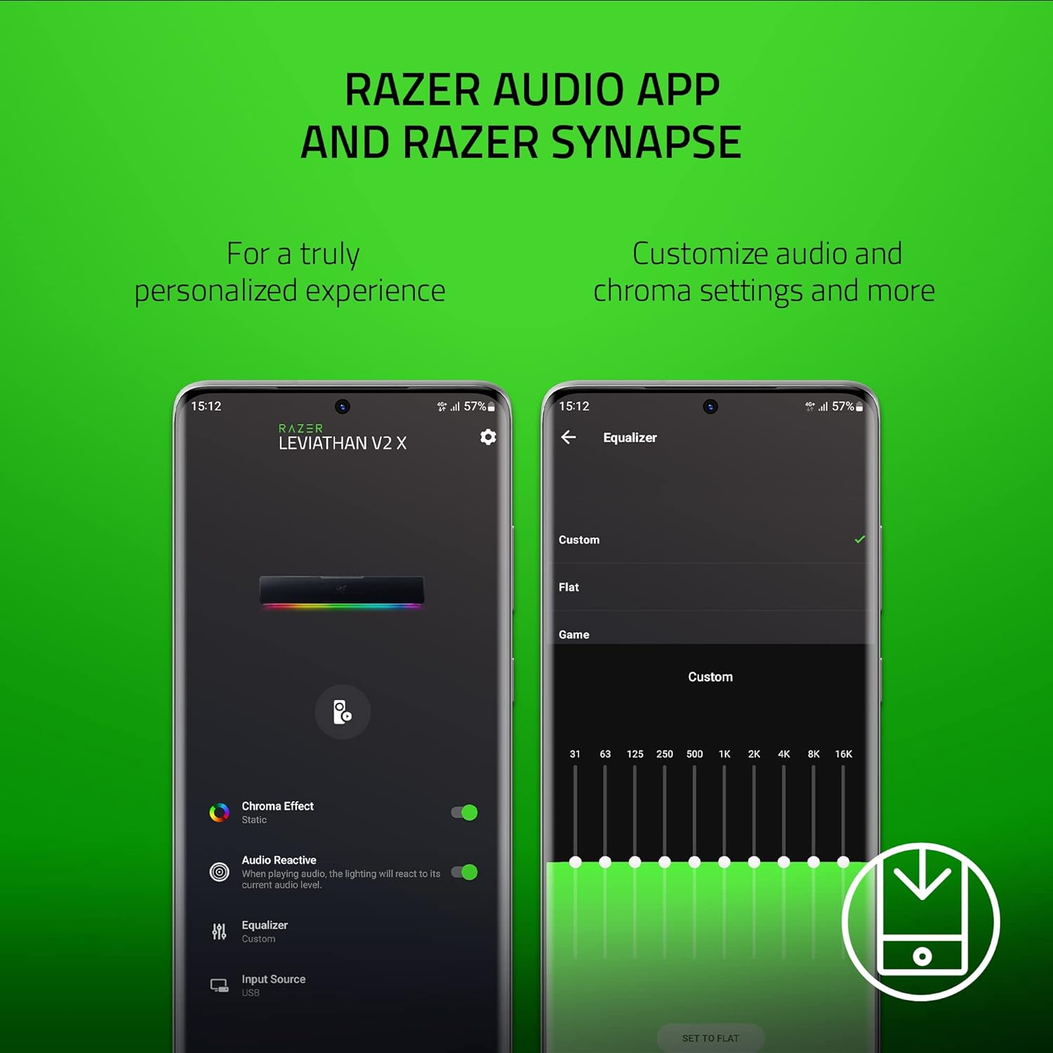 Razer Leviathan V2 X Dàn âm thanh chơi game PC - Hàng nhập khẩu