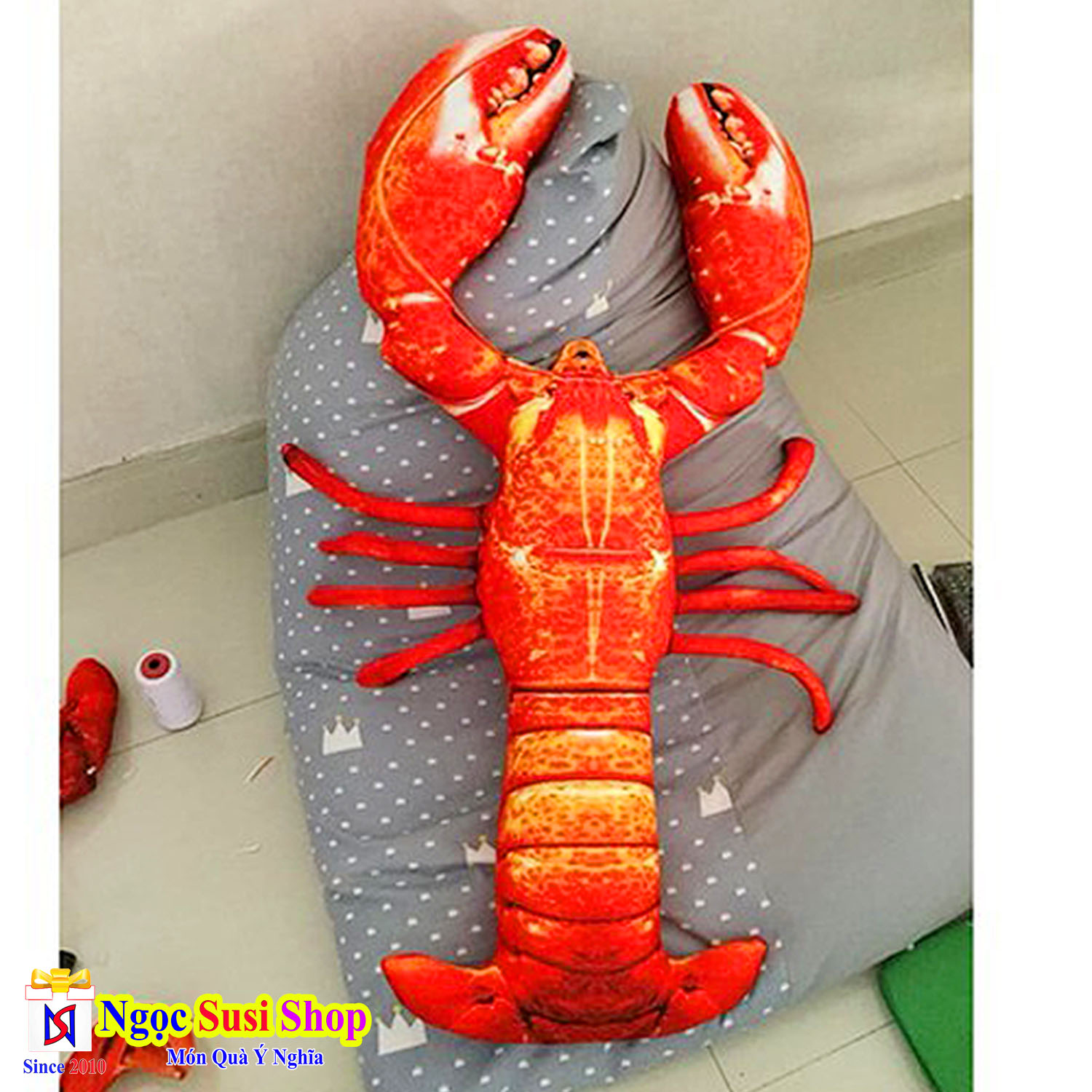 GỐI ÔM TÔM HÙM ALASKA 3D CHO BÉ YÊU