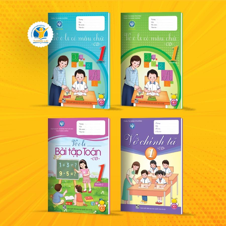 Combo bộ vở ô li lớp 1 - Bộ cánh diều