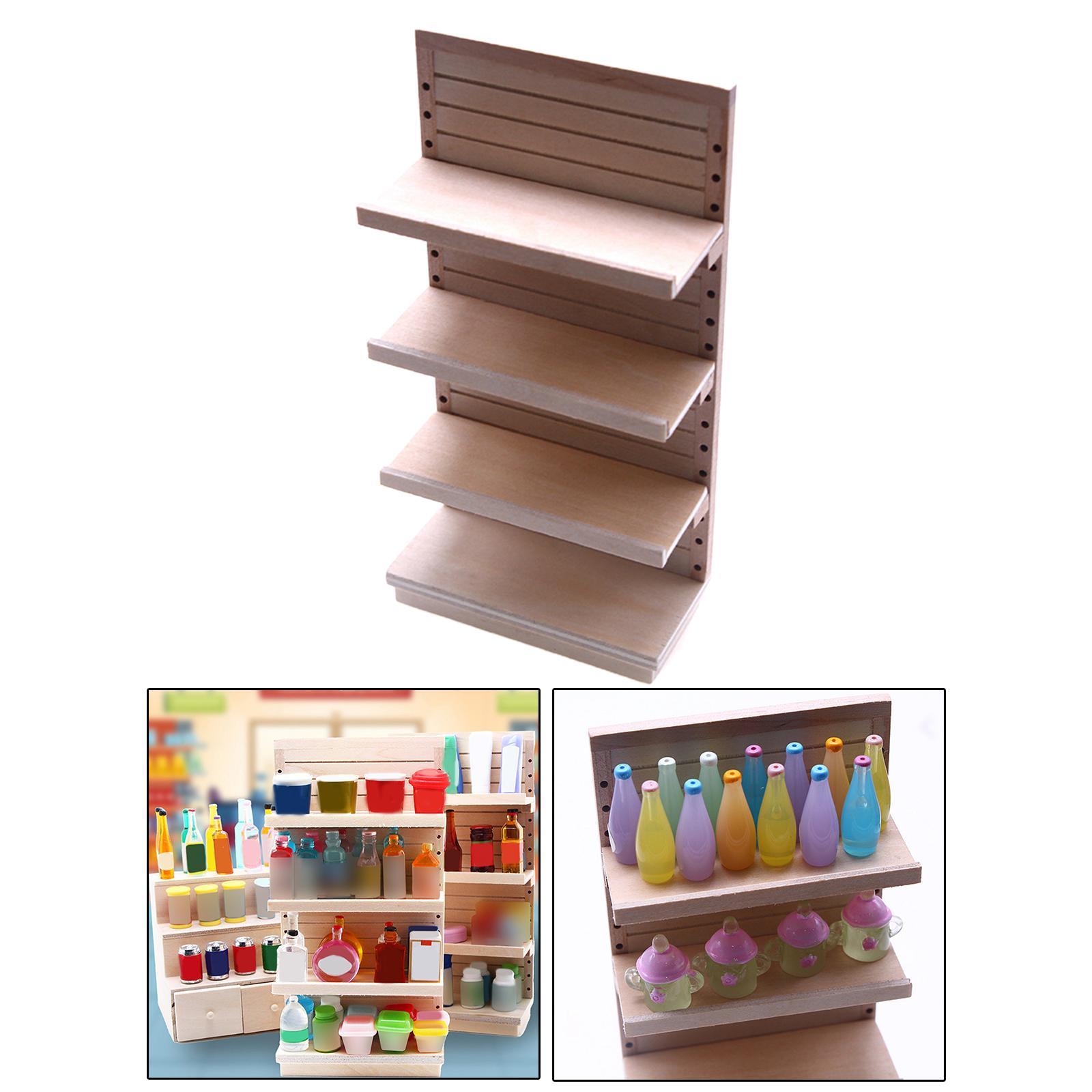 1:12 Dollhouse Display Mini Shelf Miniature Furniture Accessories Cabinet