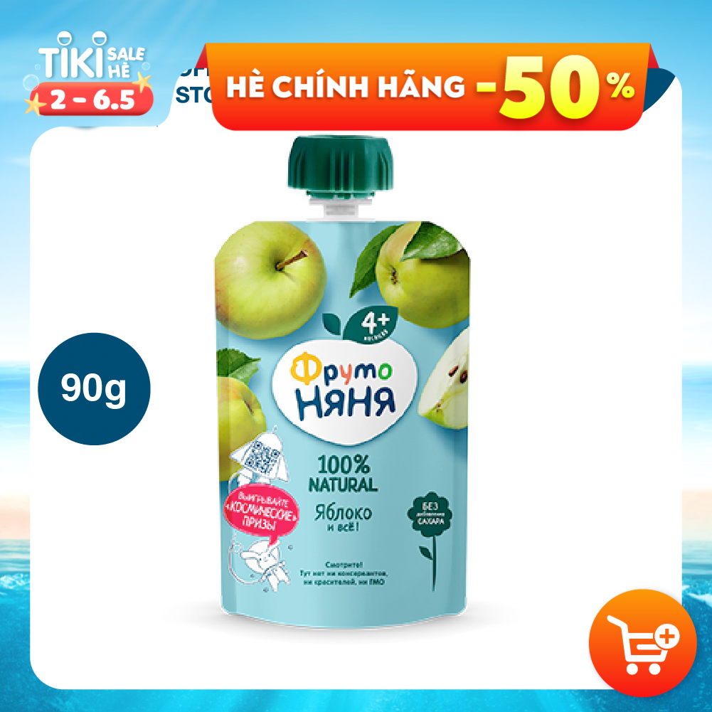 Trái cây nghiền vị táo Fruto Nyanya 90g