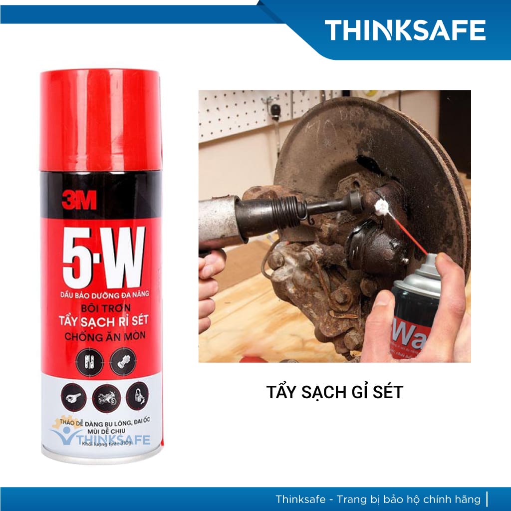 Chai xịt chống rỉ sét 3M Thinksafe, bình xịt bảo dưỡng chống ăn mòn, bôi chơn, sửa chữa các vết rỉ set - 5W