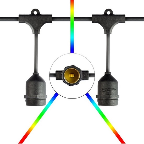 Dây đèn bóng led búp 10 mét 20 bóng 5w, đèn trang trí