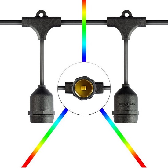 Dây đèn bóng led búp 10 mét 20 bóng 5w, đèn trang trí